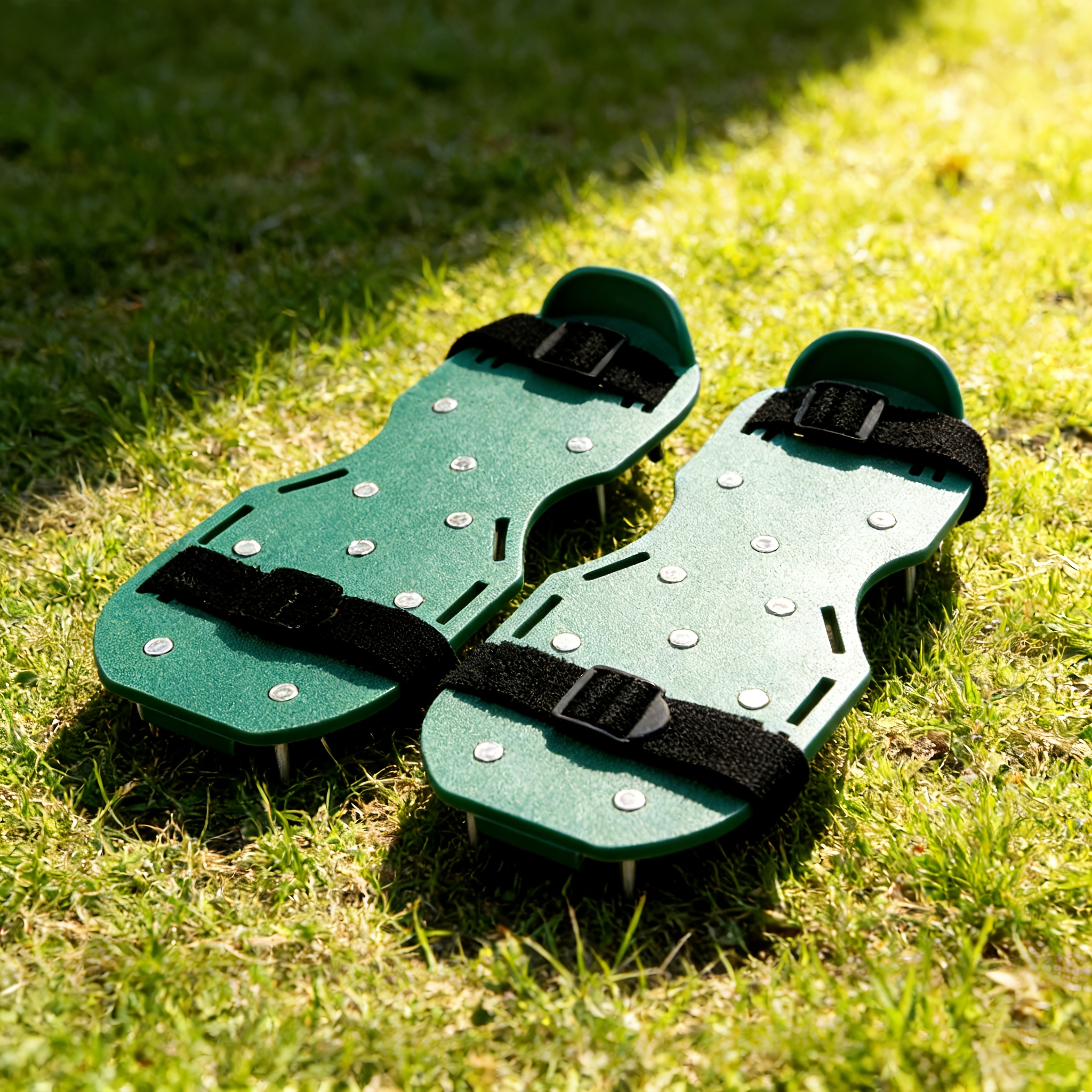 E-shop Rasenbelüfter Schuhe 4.2CM Aufblasbarer Selbstnivellierender Epoxidharz Bau Hilfswerkzeug Rasenbelüftung Gerät Tiefenrillenschuhe Effiziente