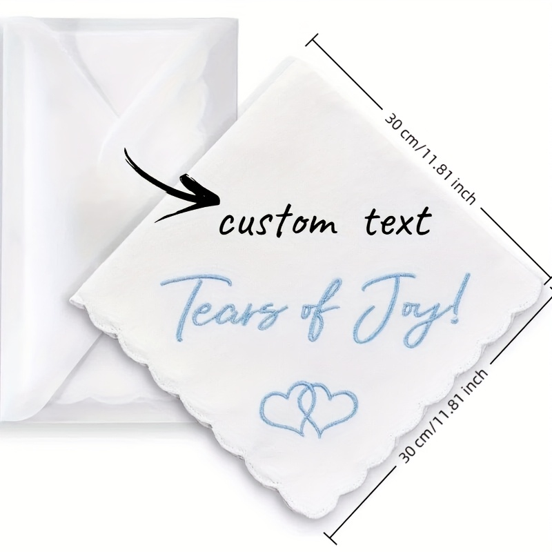 Custom Gift Handkerchief for Bride on Wedding Day