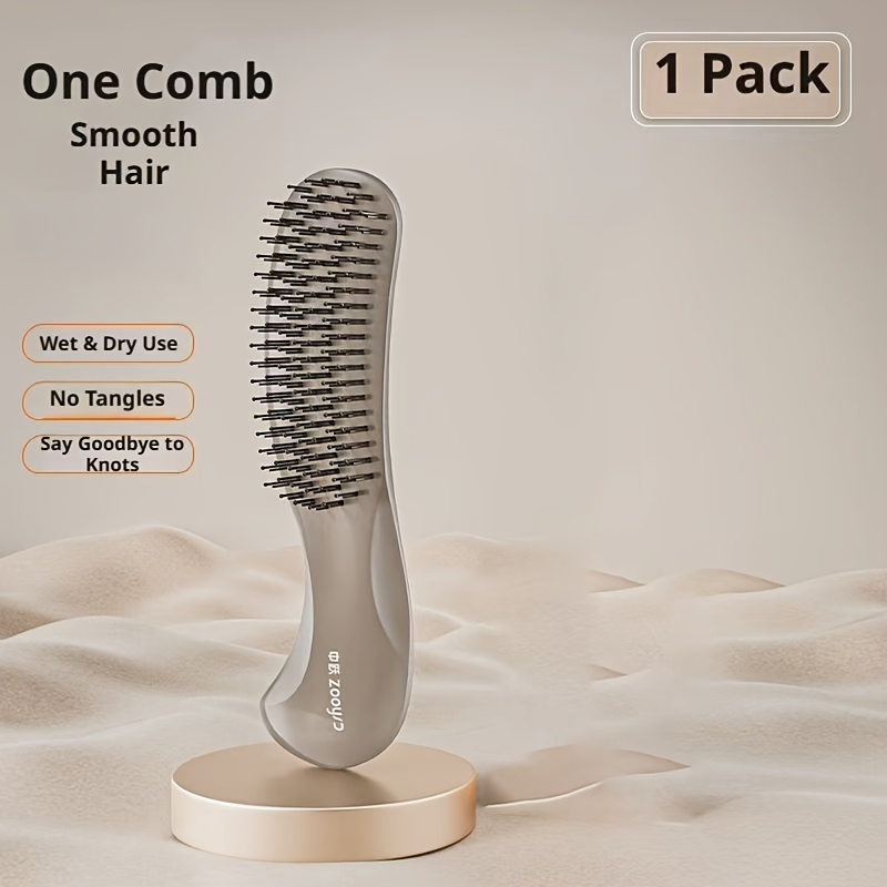 TEMU Peine volumizador Zhongyue de luna , de uso para cabello húmedo y , peine mágico en capas para mujer, peine de masaje para cabelludo, peine