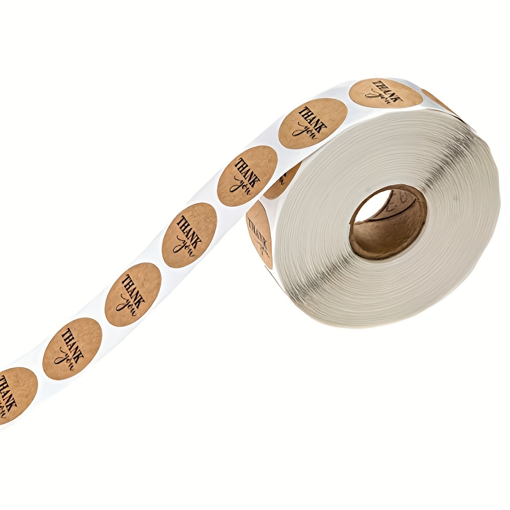 TEMU Rotolo da 500 etichette adesive stampate con la scritta "Grazie" - Etichette per sigillare buste regalo, per decorazione, album di , adesivi per