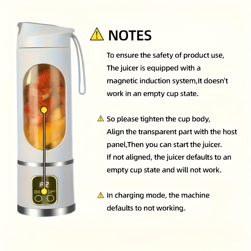 popular   nij portable usb rechargeable blender juicer easy   for fruit vegetable drinks   10   to 16 91oz capacity details 5