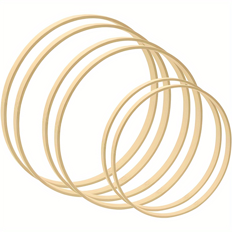 

Set of 3 Bamboo Hoop Rings in Sizes 8", 10", And 12" for Festive Flower Arrangements And Wall Hangings - Perfect for Christmas, , Easter, Hanukkah, Thanksgiving, And More - No Feathers Included