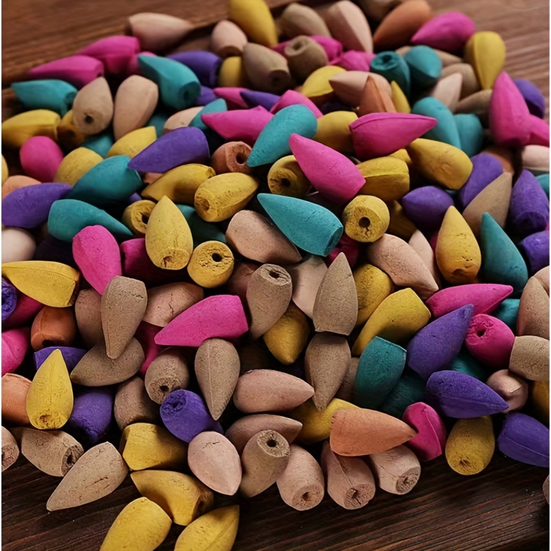 

/300pcs Mixed Backflow Incense Cones - Vibrant Aromatherapy With Rose, Jasmine, Lavender, Sandalwood Scents | Ideal For Home Decor And , Aromatherapy | Design | Cones