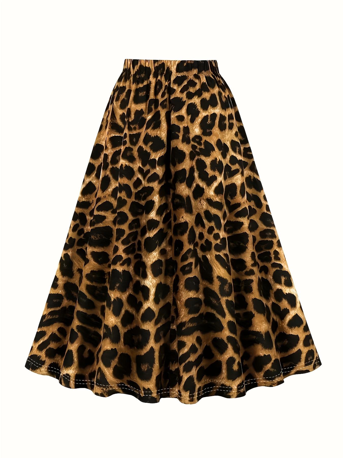mid length leopard skirts 5x