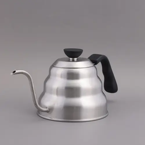 스테인리스 스틸 구스넥 포어 오버 커피 케틀 커버 포함 - 1l/1l, 재사용 필터, 가정 및 레스토랑용 수동 조작