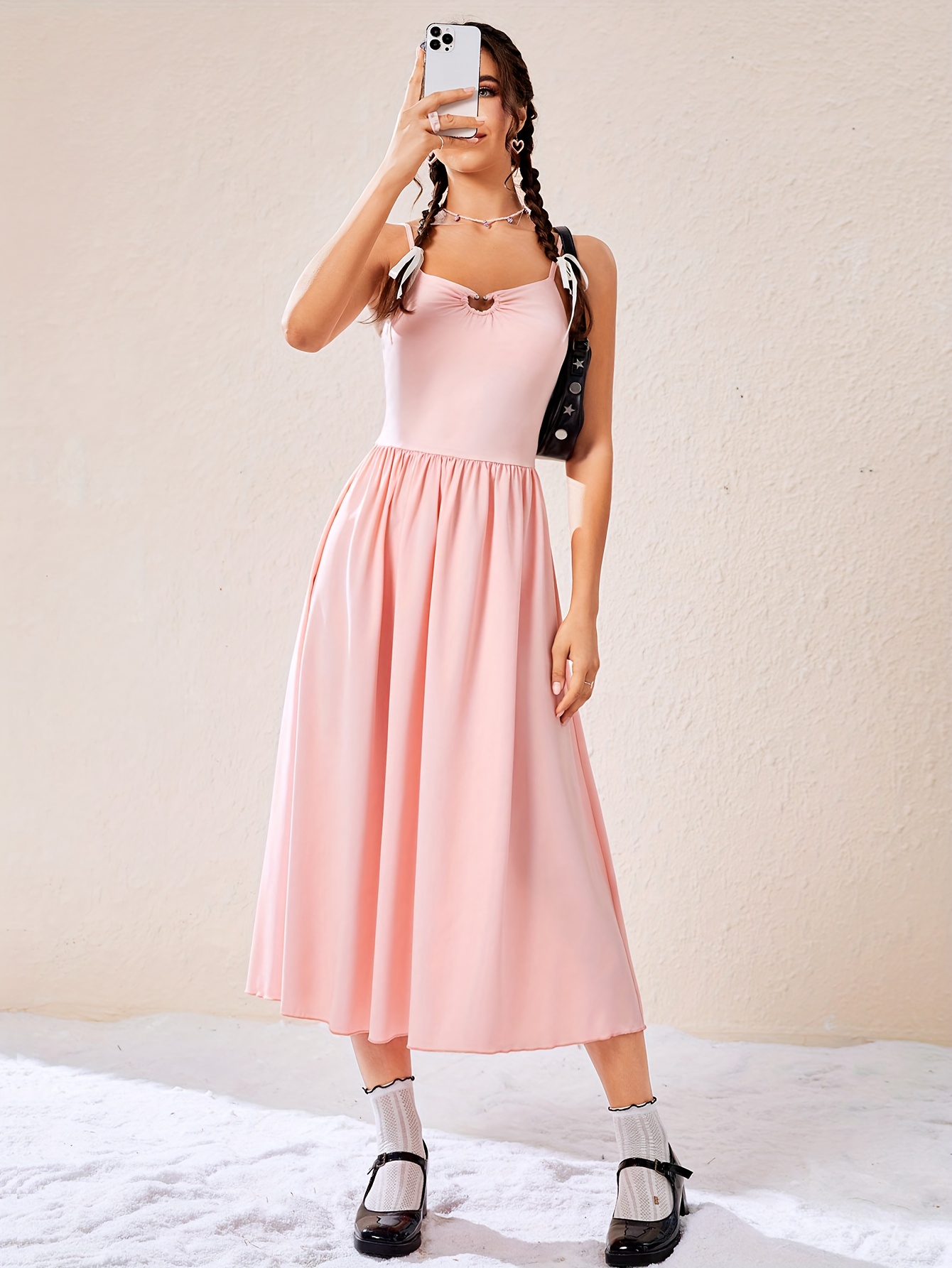 summer backless solid color heart cutout design elegant - Temu Canada