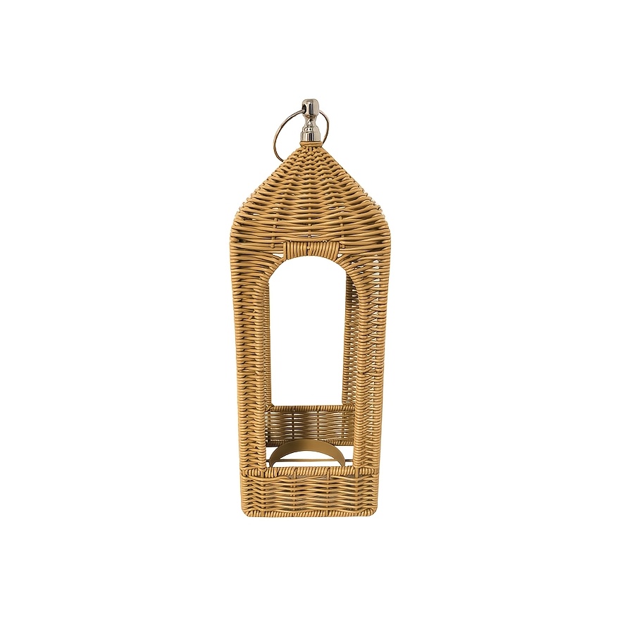 A Handmade Rattan-style Woven Lamp, Simple Decorative Lampshade, Outdoor Ambiance Decorative Lampshade, Atmospheric Rattan-style Woven Lampshade