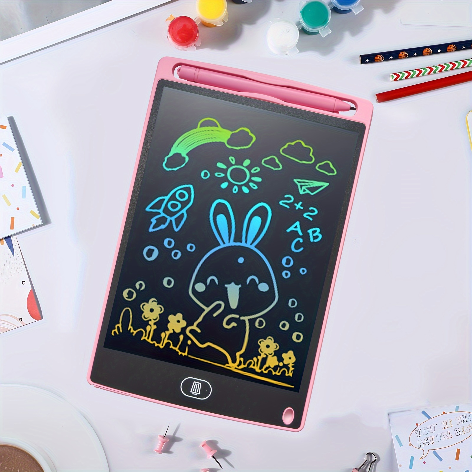 Lcd Writing Drawing Tablet For Kids Educational Birthday - Temu