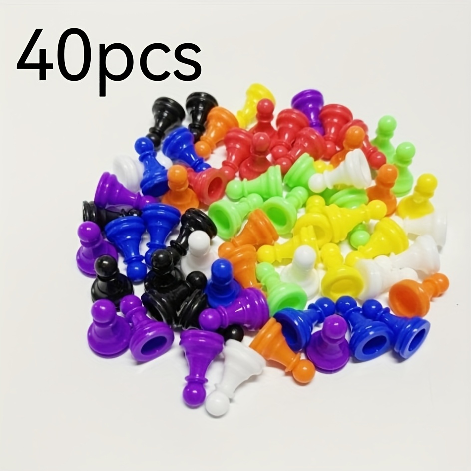 E-shop 40/80 Stück Mehrfarbige Spielmarkierer aus Kunststoff, 1 Zoll Tischspielmarkierer