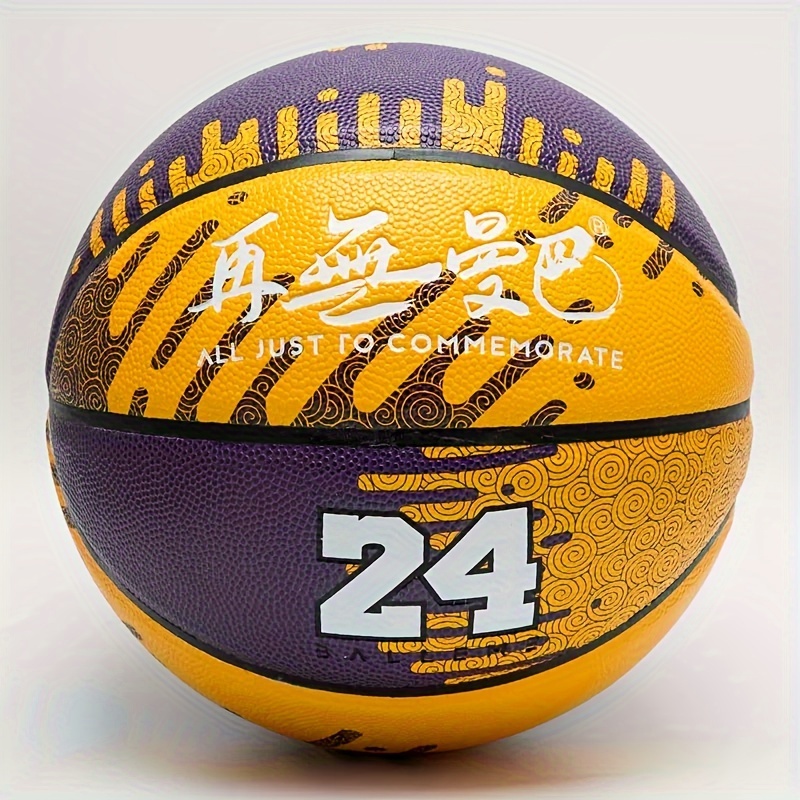 

Ballon de Basket Taille 7 - pour l'Entraînement & la , Cadeau Idéal pour Adultes & Jeunes en Vacances & Anniversaires, Matériau PU , Violet/Jaune, Taille Standard, pour et