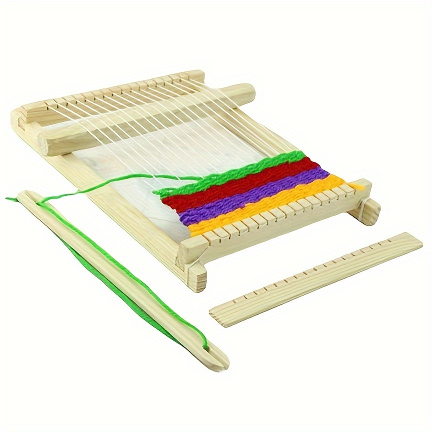 

Diy Wooden Weaving Kit Stand - 8.66"x6.61" Set For Beginners, Includes & -