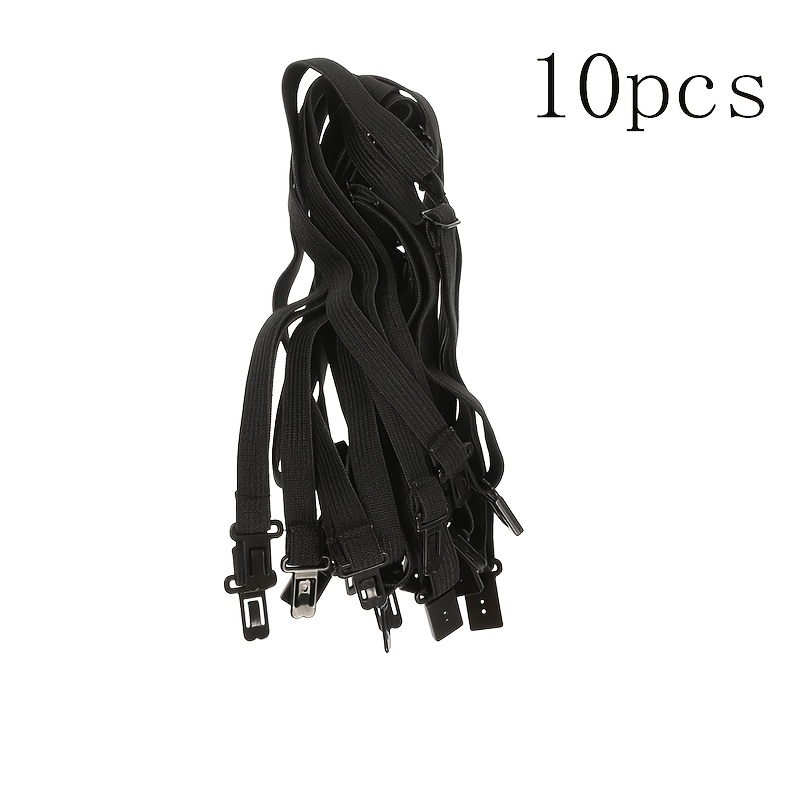 TEMU Lot de 10 pièces (10 pièces/boîte) Boucles d'extension élastiques pour nœud papillon et sangles à boucle réglables pour nœud papillon, adaptées
