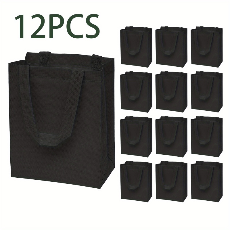 TEMU Set da 12 pezzi di sacchetti regalo riutilizzabili /lui, borse tote in tessuto non tessuto con manici, pochette tote in tessuto non tessuto,