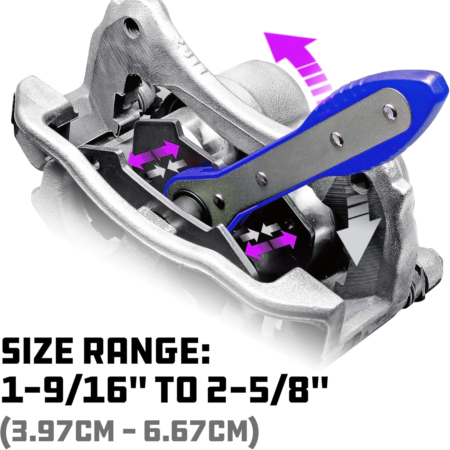 TEMU Brake Caliper Compression Tool Set, Automotive Disc Pistion Ratchet Ratcheting Press Tool, Car Brake Pads Retractor Compressor With 4pcs Spreader Plates For Brake Pump Adjustment