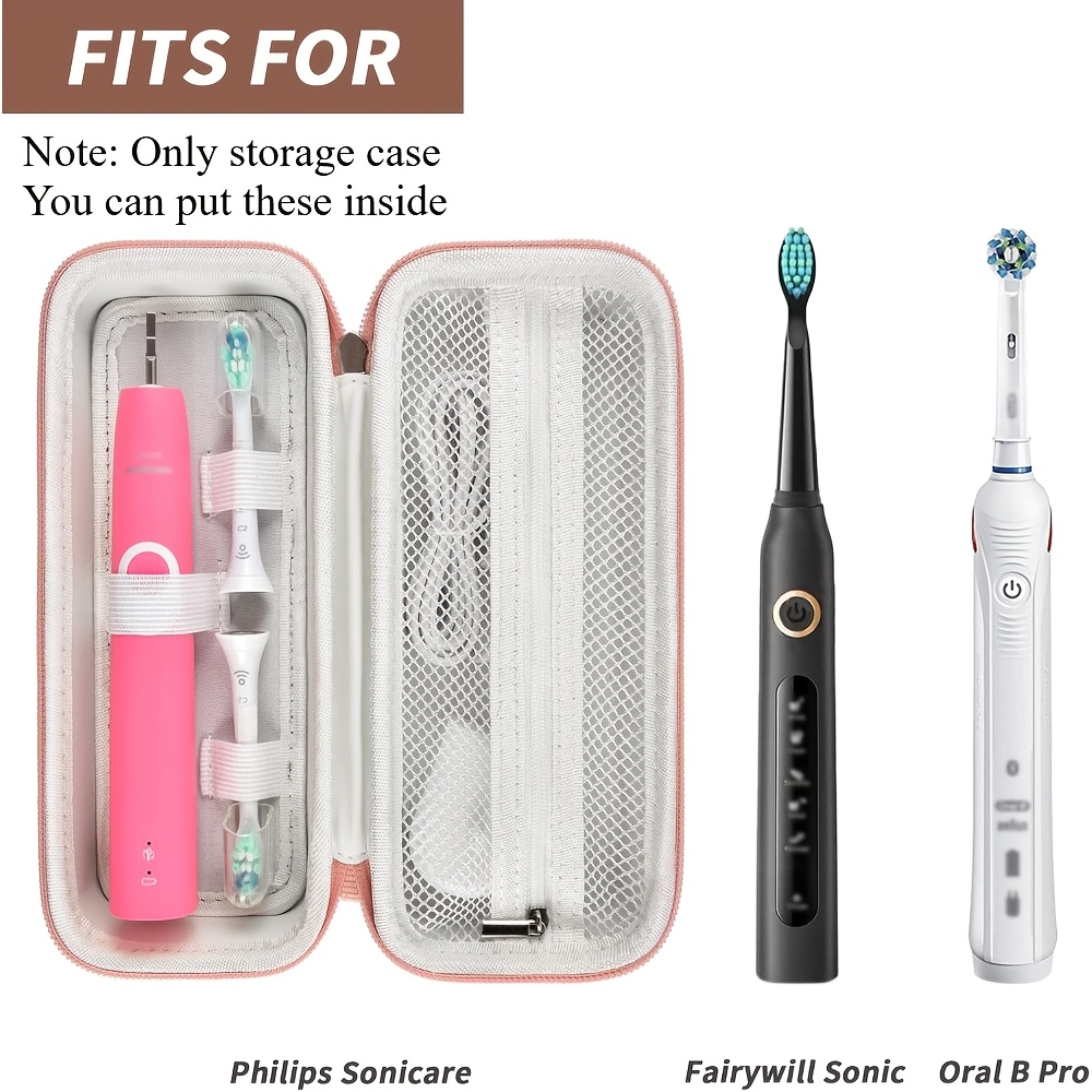 

Electric Toothbrush Travel Case With Mesh Pocket - Compatible With Oral- & Philips Series, Eva Material, Black (bag Only)