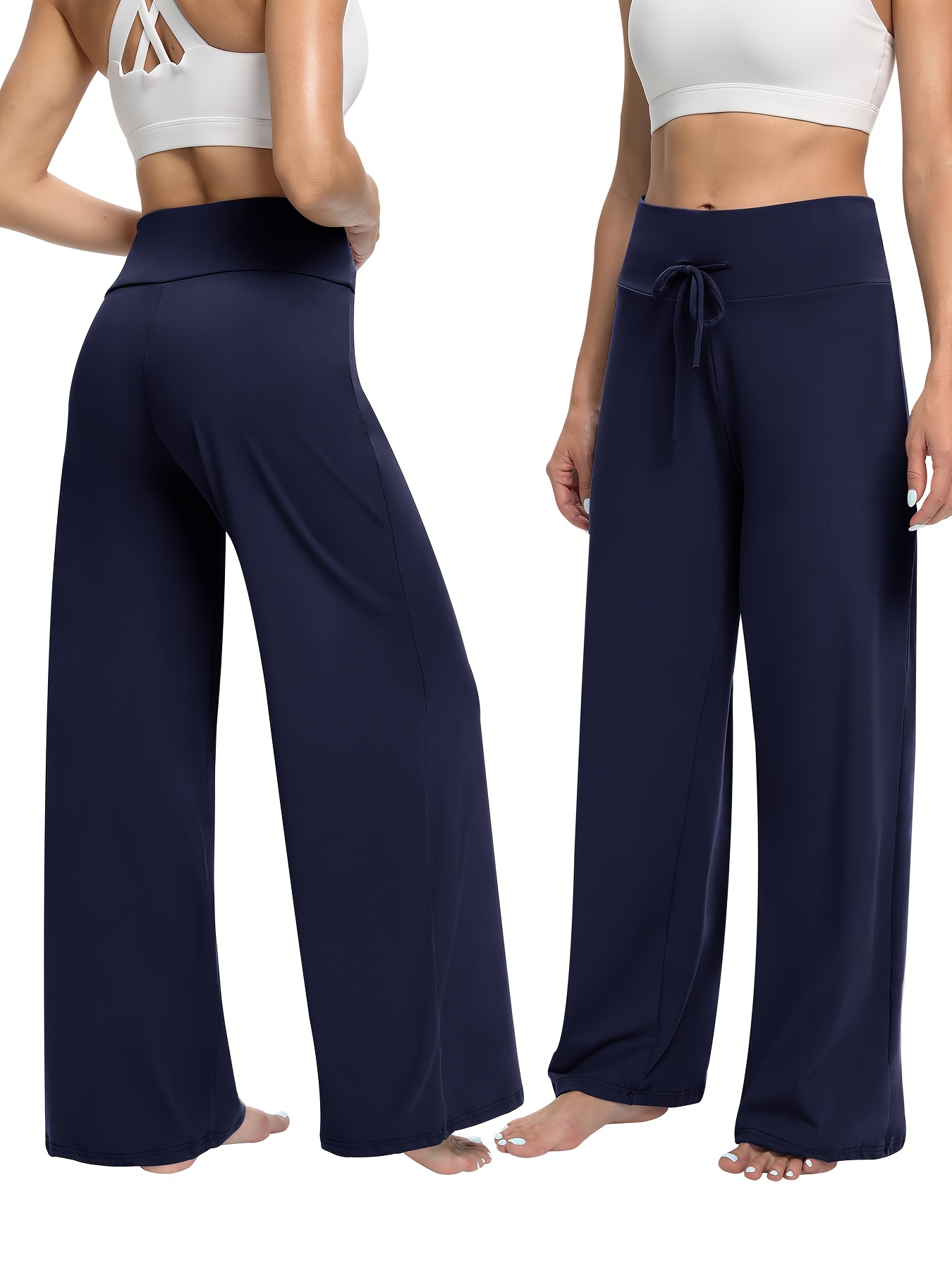 Move With You Women's Wide Leg Yoga Pants | Stretch Loose Lounge Sweatpants (Petite/Regular/Tall)
