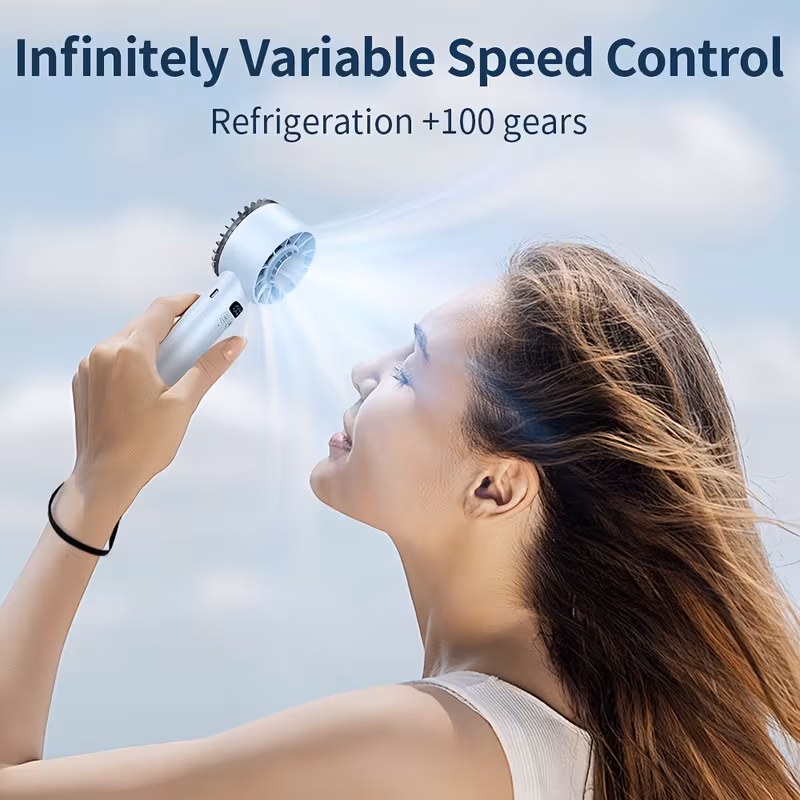 handheld fan with hurricane ice pack 100 cooling gears tec superconducting ice ceramic 5200mah battery anc silent motor lightweight and portable for all 8