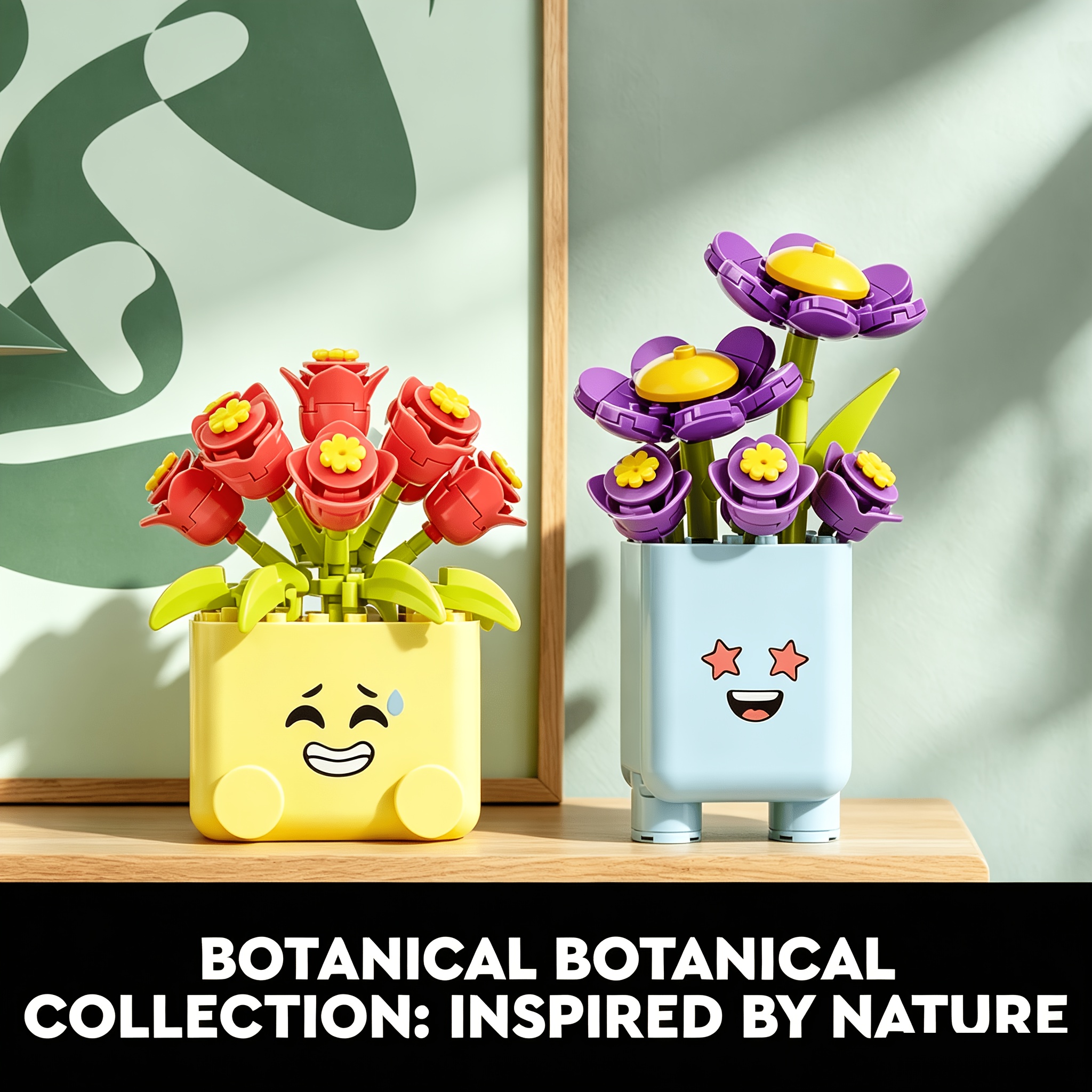 185pcs Breath And Sunflower Potted Botanical Plants Building Block Set