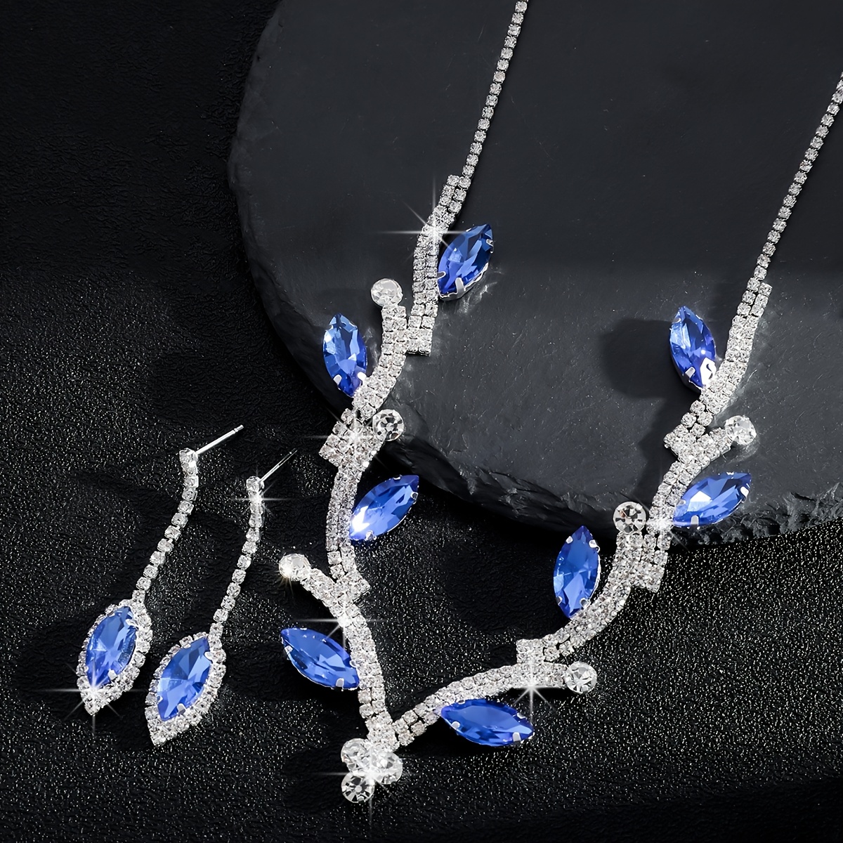Bridal Vine Leaf Necklace and Earrings Set