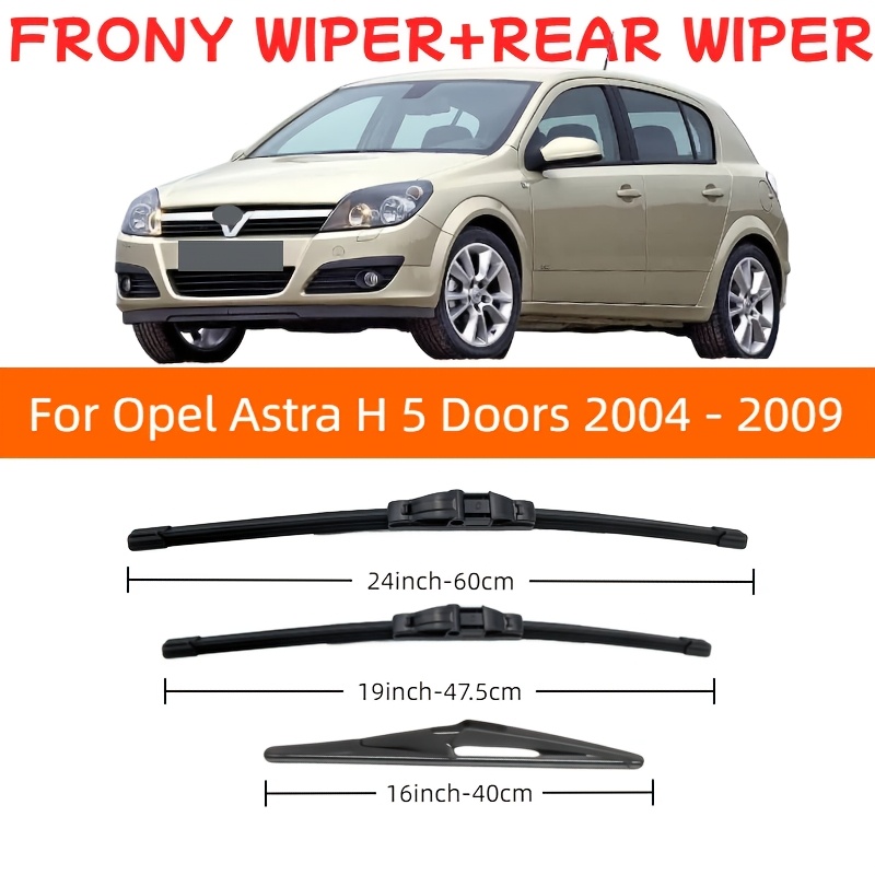 TEMU For H5 Doors 2004-2009 Car Front And Rear Windshield Wiper Blades, Size 22in And 18in And 12in, Premium Front Wiper Blade Set - (3pcs Pack)