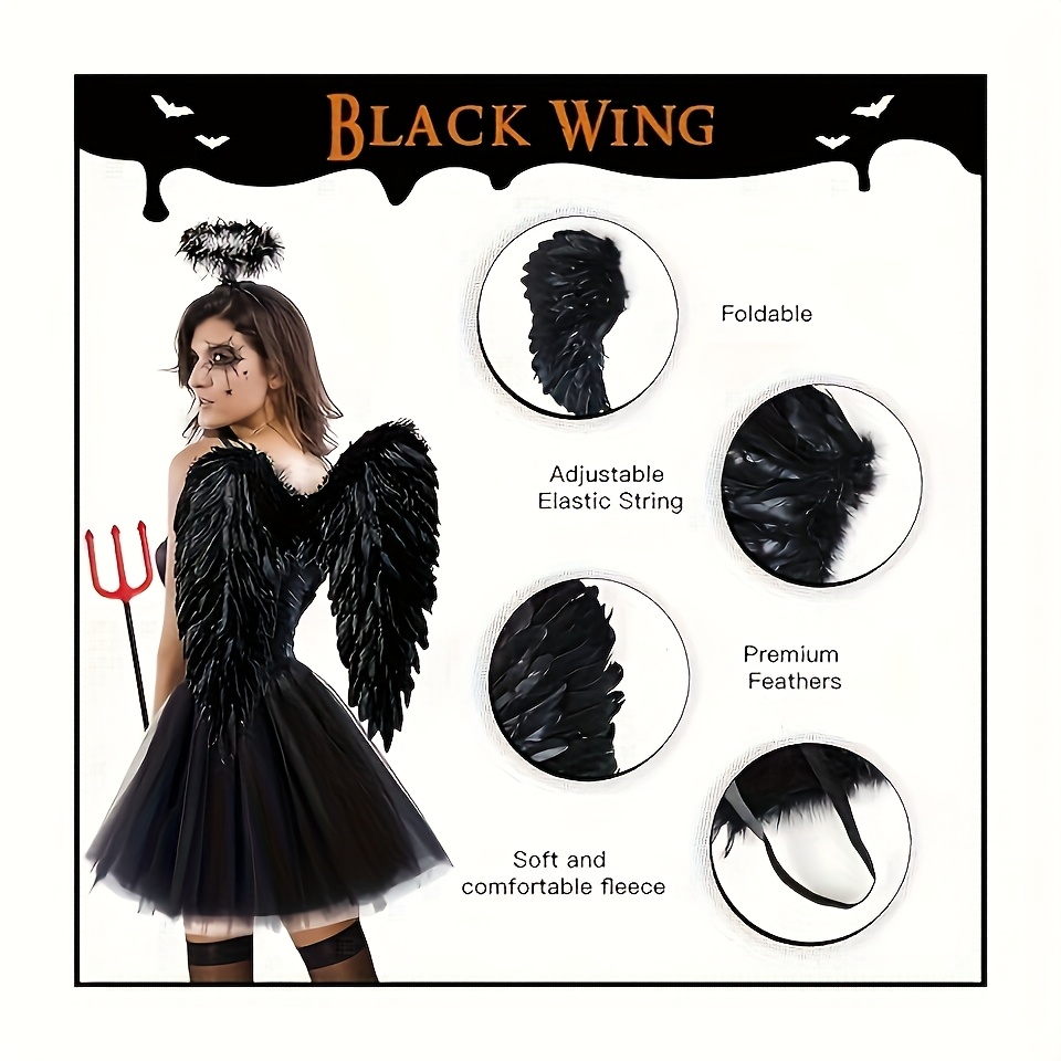 slim fit dress slacks Sexy Black Fallen Angel Costume Dress main image 0