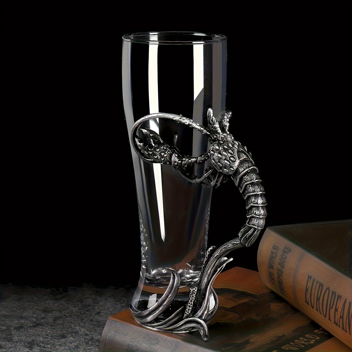 Dragon Claw Handled Beer Glass 1pc Leadfree Crystal Beer Mug With