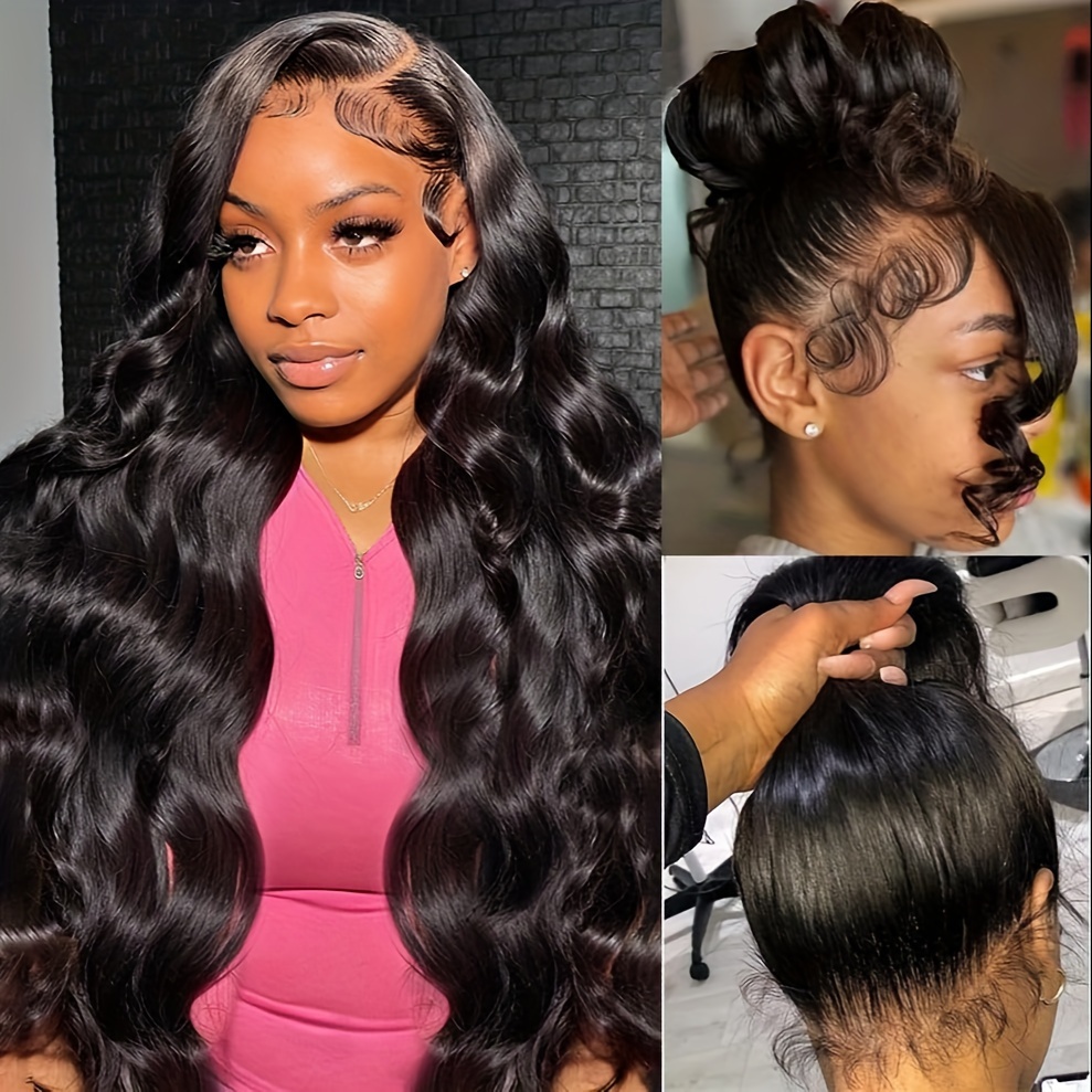 360 full lace wig human hair pre body wave lace front wigs hd lace
