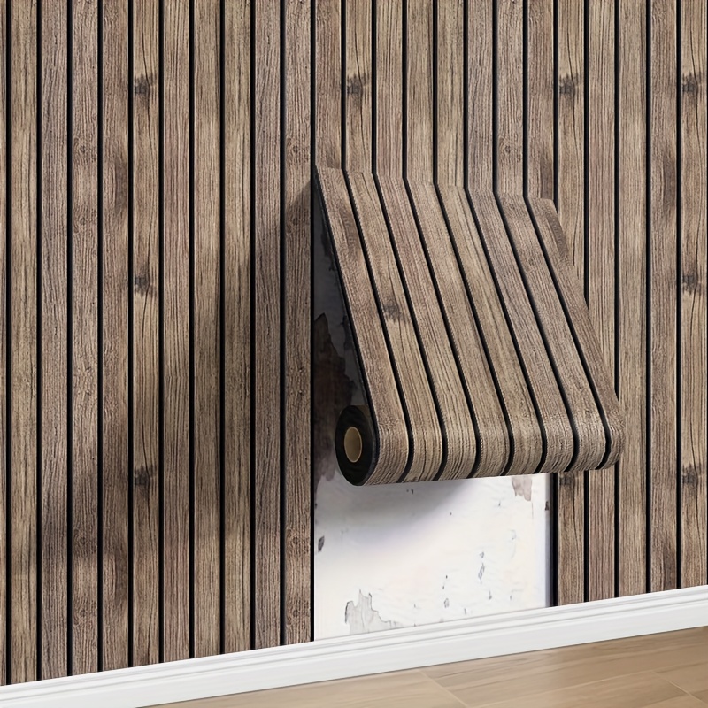 Papier Peint Auto-adhésif 3D Grain Bois – Amovible, Coloré, Pour Toutes Les Pièces
