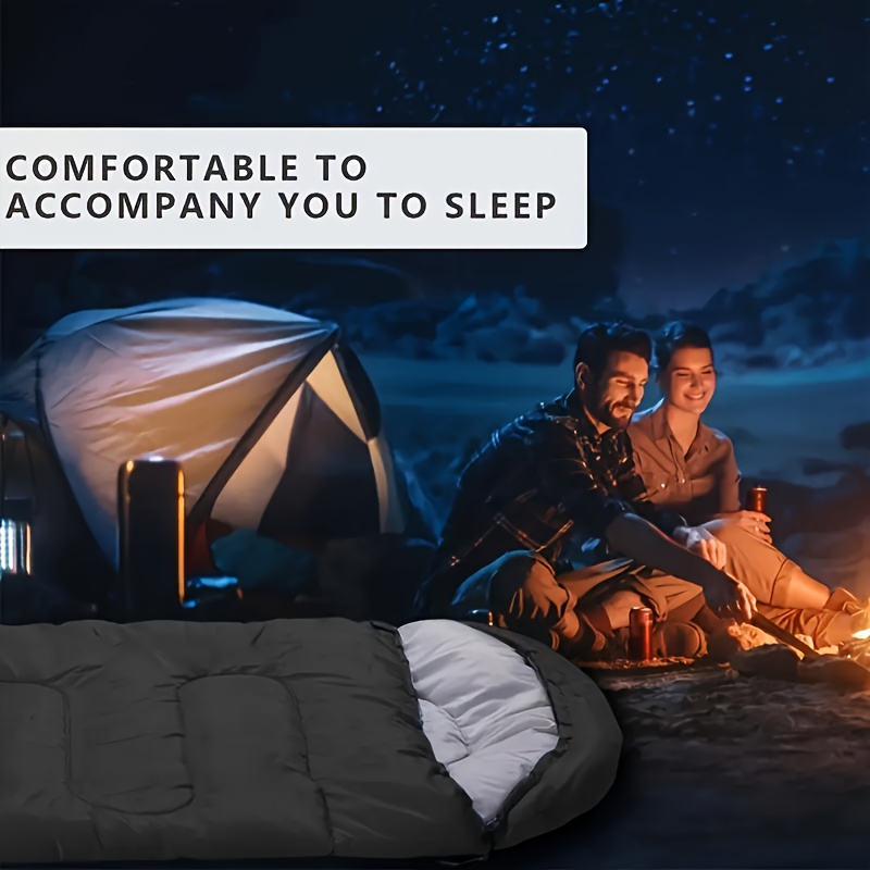 6 Colors Available, Camouflage Sleeping Bag for 1 Person - Insulated Zipper Closure, Compact Lightweight White Convenient Design, Essential for Outdoor Camping Enthusiasts, Prevents Cold Weather, Durable Synthetic Fiber Fabric