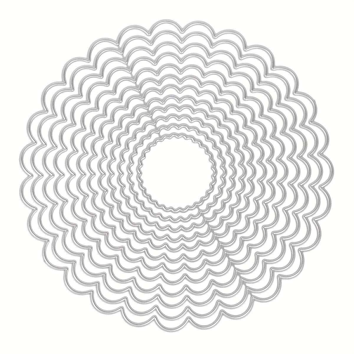 TEMU Cutting Dies Round Lace Metal Embossing Template For Making Greeting Card Borders, Scrapbooking Albums, And Decorative Paper Crafts
