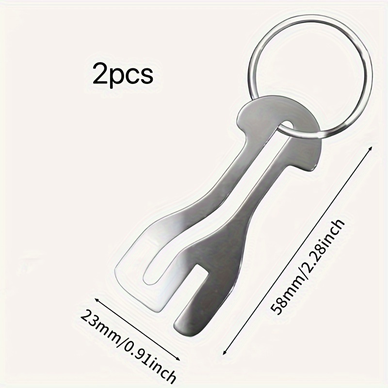 2/5 Pack Stainless Steel Keychain Shopping Cart Release Tools with Carabiners - *, Durable Portable Trolley Coin Keyrings for Outdoor Activities &amp; Supermarket Use