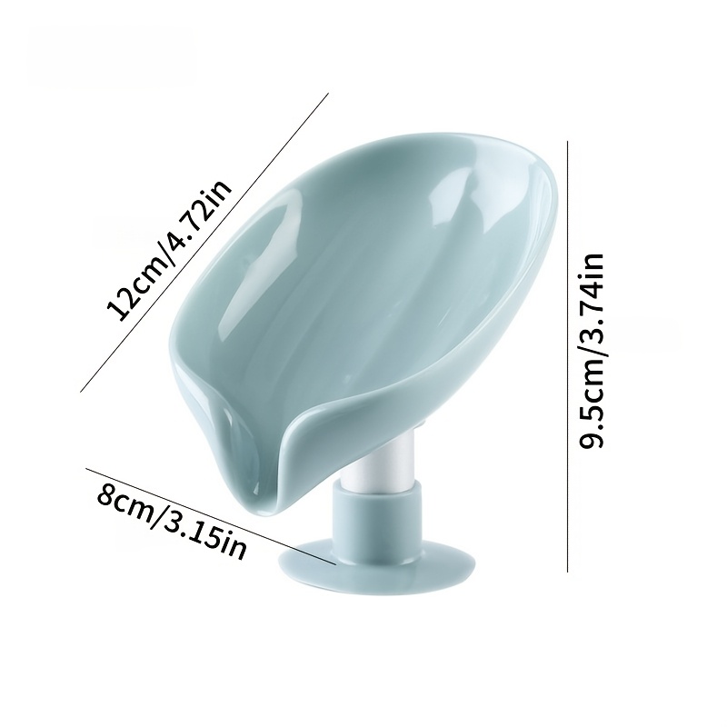 1 Lotus Leaf Shaped Soap Storage Box, Creative Soap Holder, Suction Cup Free Punching Soap Box, Bathroom Toilet Drain Soap Box, Lotus Leaf Shaped Soap Box, Household Bathroom Soap Box