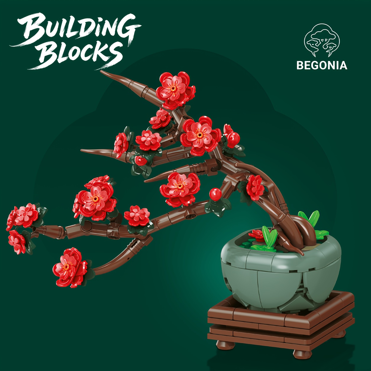 New Potted Ornament Building Blocks, Floral Designs