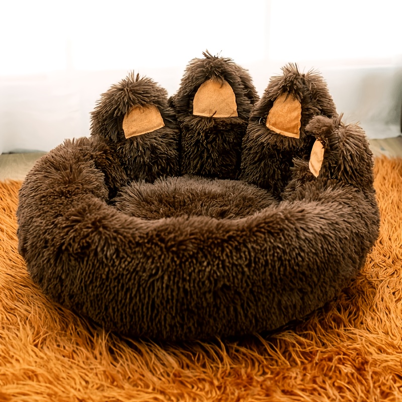 Image of Plush Claw-shaped Pet Bed, Suitable For Small To Extra Large Dogs And Cats - Soft, Comfortable, Non-slip Bottom, Round Sofa Design, , Cozy Pet Lounger | Decorative Pet Bed | Non-slip Pet Mat