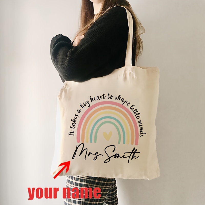 

1pc Customizable Tote Bag - Polyester Fiber Messenger & Shoulder Bag With Fade-resistant Personalized Print, Foldable & Durable For Travel, Daily Commute, Reusable Shopping