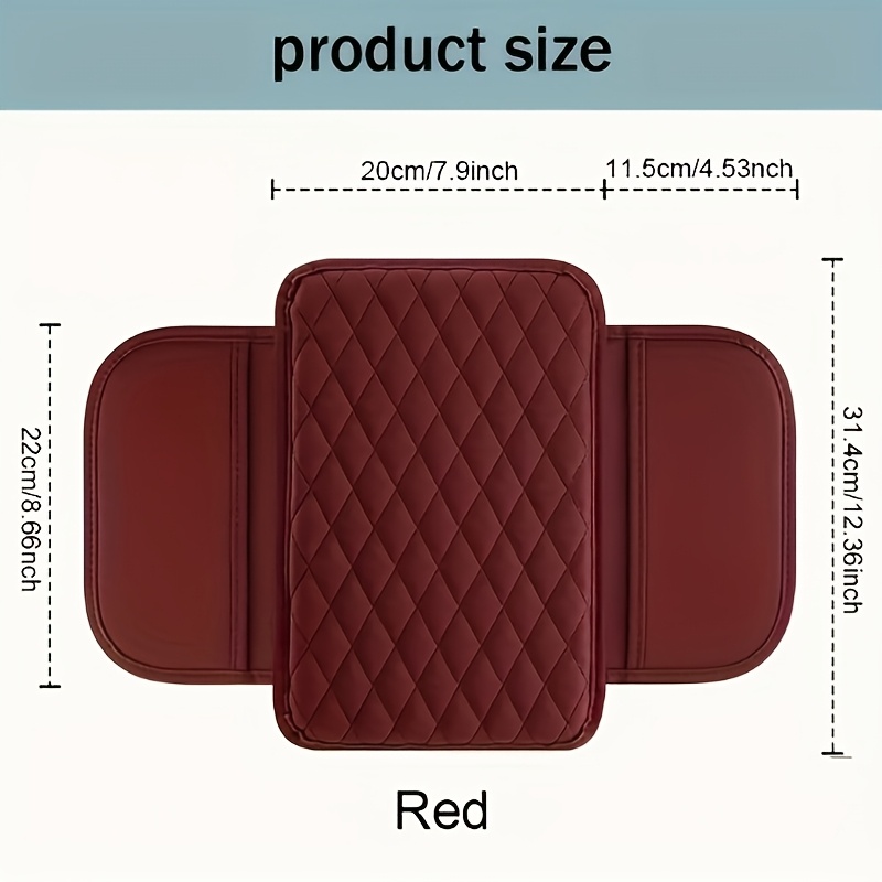 TEMU Car Armrest Pad With 2 Side Storage Bag, Car Armrest Pad With Storage Pocket, Car Interior Decoration Accessories