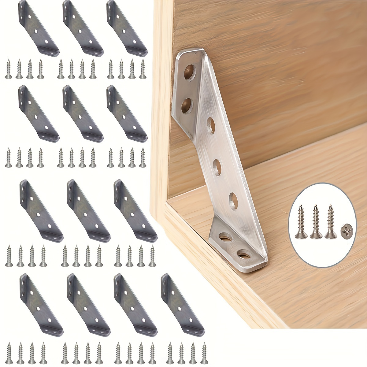 Soporte L de ángulo de 90 Grados de repisa de Acero Inoxidable