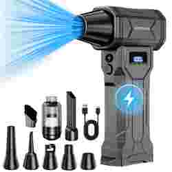 item picture Violent Turbo Fan, 110000RPM Brushless Motor Handheld Blower (Optional Vacuum Cleaner), Adjustable Speed Rechargeable Air Blower for PC Cleaning Car Detailing Garden Dust Leaf Removal, Open in new tab.