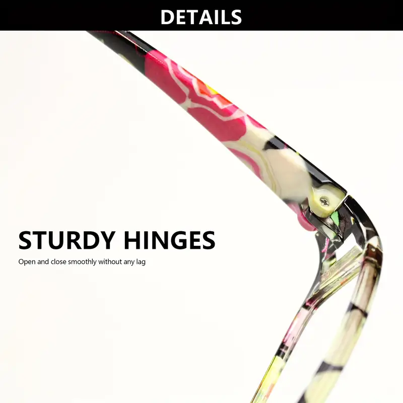 8pcs womens floral reading glasses with anti glare blue light blocking lenses 1 0 to 4 0 magnification multi floral patterns purple teal for computer phone books use ideal gift for book lovers professionals sturdy eyewear multipack protection stylish optical wear vision support Product details 7