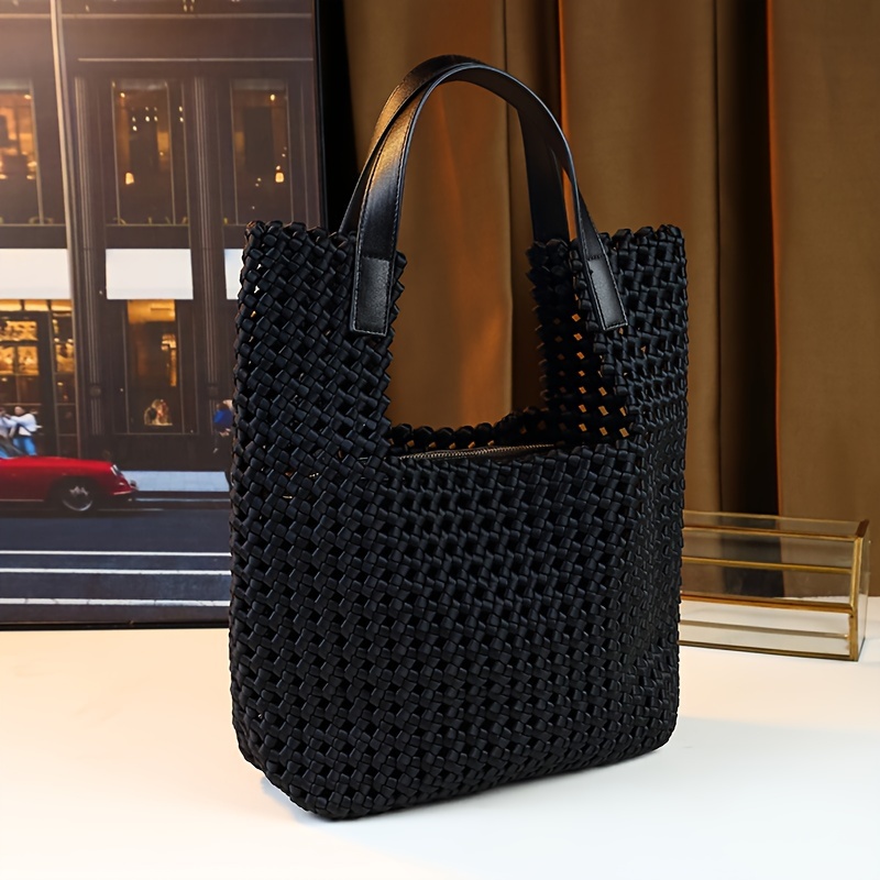 Black Large Capacity Shoulder Bag Travel Bag Easy
