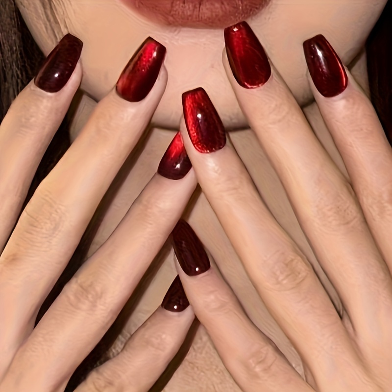 30 piezas uñas postizas ojo gato cristal acabado Temu Uruguay