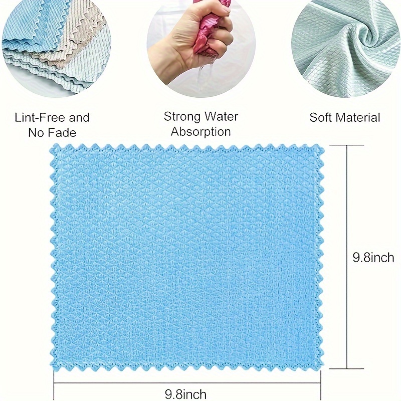 5 10pcs fish scale glass wiping cloth household cleaning cloth stains removal cloth dishwashing cloth window wiping towel   multipurpose rag cleaning supplies cleaning tool details 2