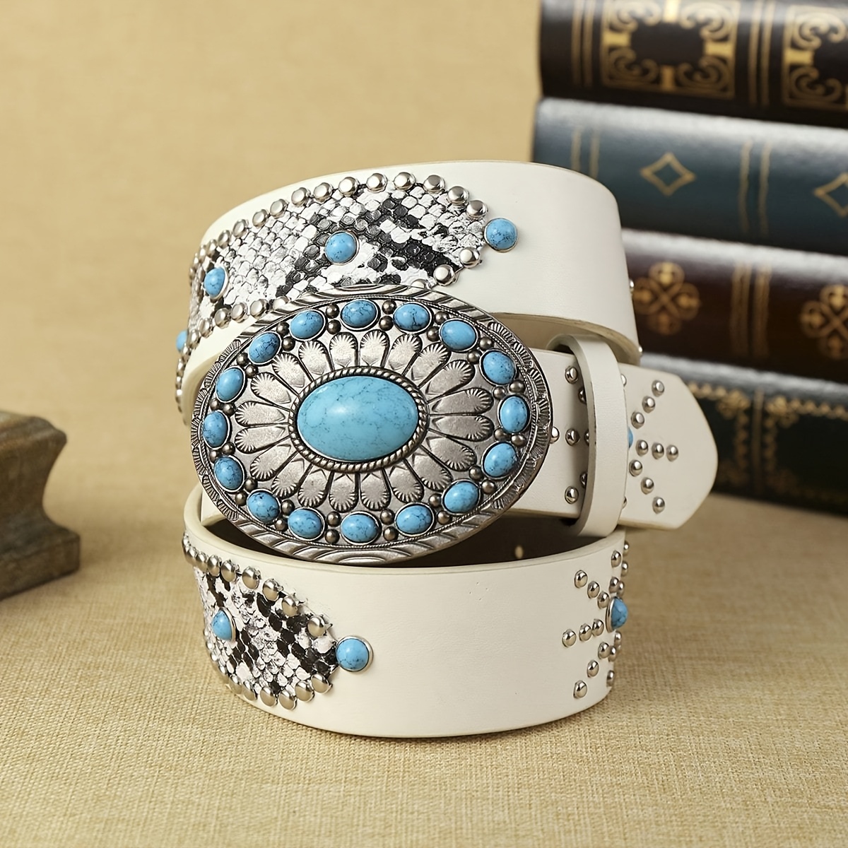 TEMU 1pc Women' Pu Belt Bohemian Style Shopping Preferred Party Wear Trendy Fashion Belt Suitable For Daily Wear