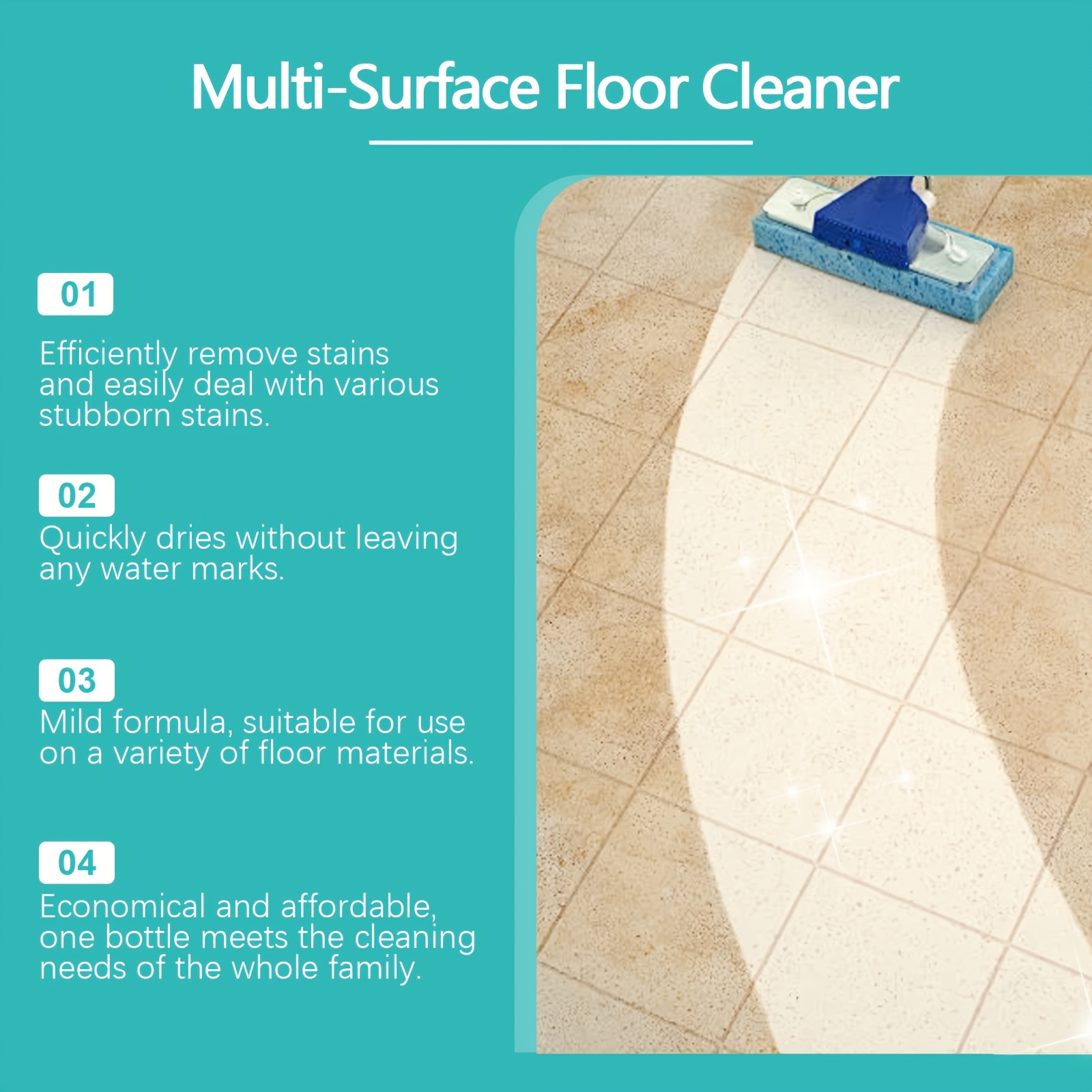 multi surface floor cleaner citric acid no residue liquid formula for   room tiles bathroom powerful stain removal polishing details 8