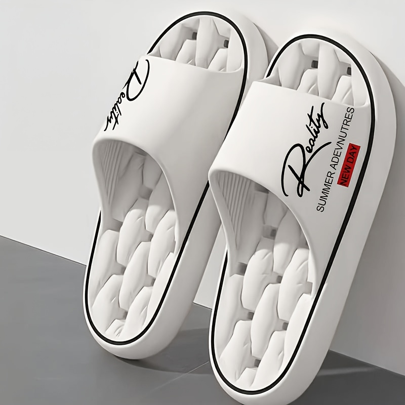 Sandales Matelassées Antidérapantes Unisexe Sandales unisexe antidérapantes 3 couleurs intérieur/extérieur - Sandales EVA à semelle épaisse avec soutien de la voûte plantaire, chaussures d
