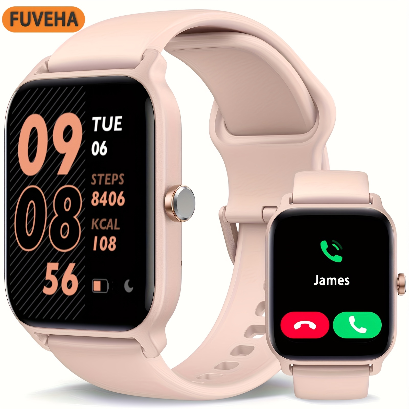 

Fuveha Idw13 Smartwatch With Call Answering - 1.8" Hd Display, Wireless 5.3, Silicone Band, 105 , Fitness & Step , Compatible With & Iphone - Perfect Gift For Birthdays & Valentine's