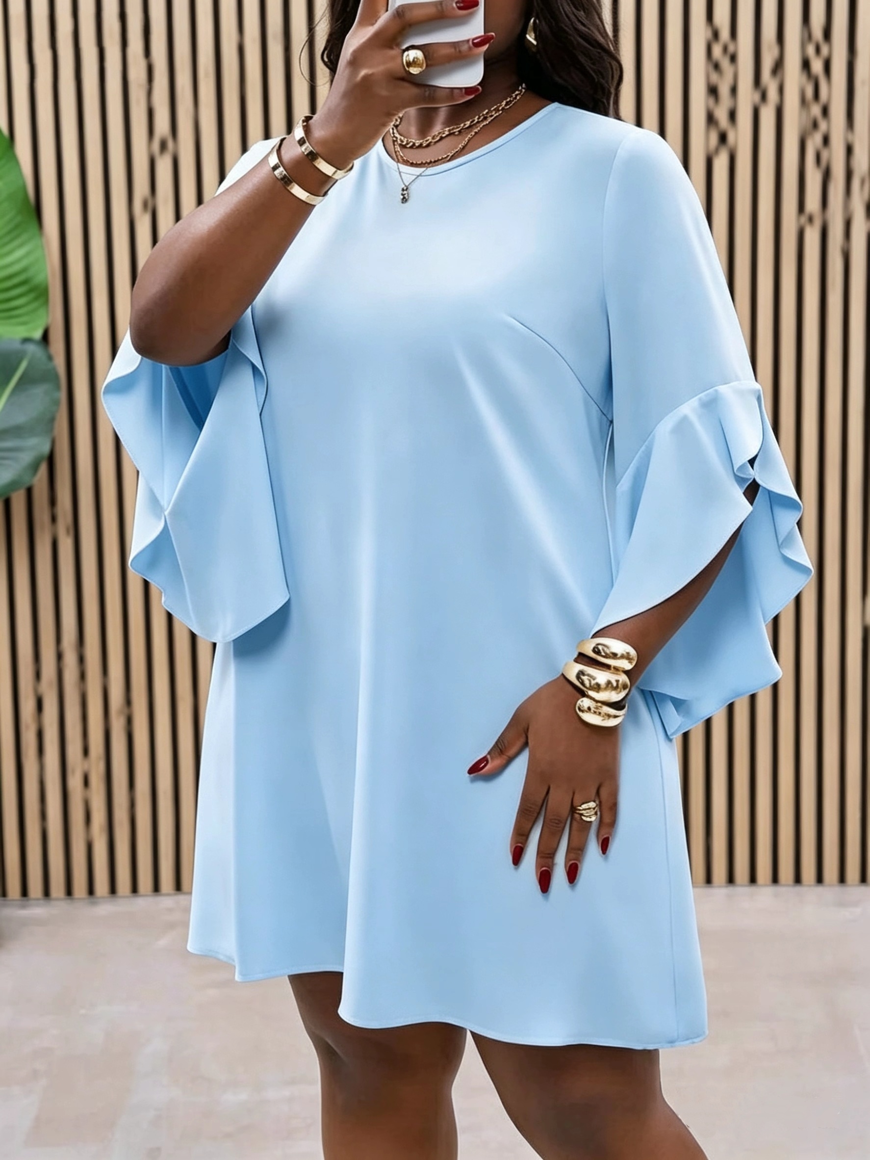 plus size graduation dress with sleeves plus size plus size batwing sleeve a line knee length casual