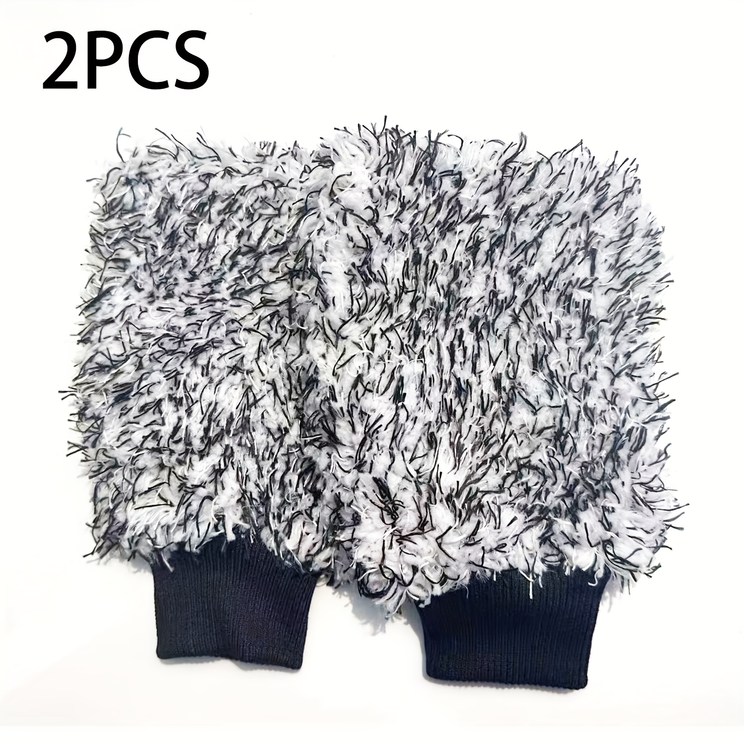 TEMU 2pcs/4pcs Coral Velvet Microfiber Car Wash Gloves, Deep Cleaning And Stain Removal Car Cloth, Designed For Wheels And Grilles, Soft And