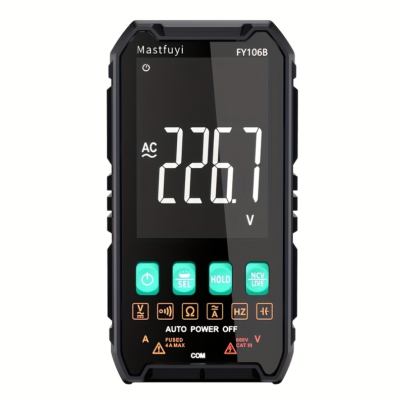 Mastfuyi Digital Multimeter 4000 /ac Voltage Current Hz Diode Ohm Tester Ammeter Voltmeter Backlight