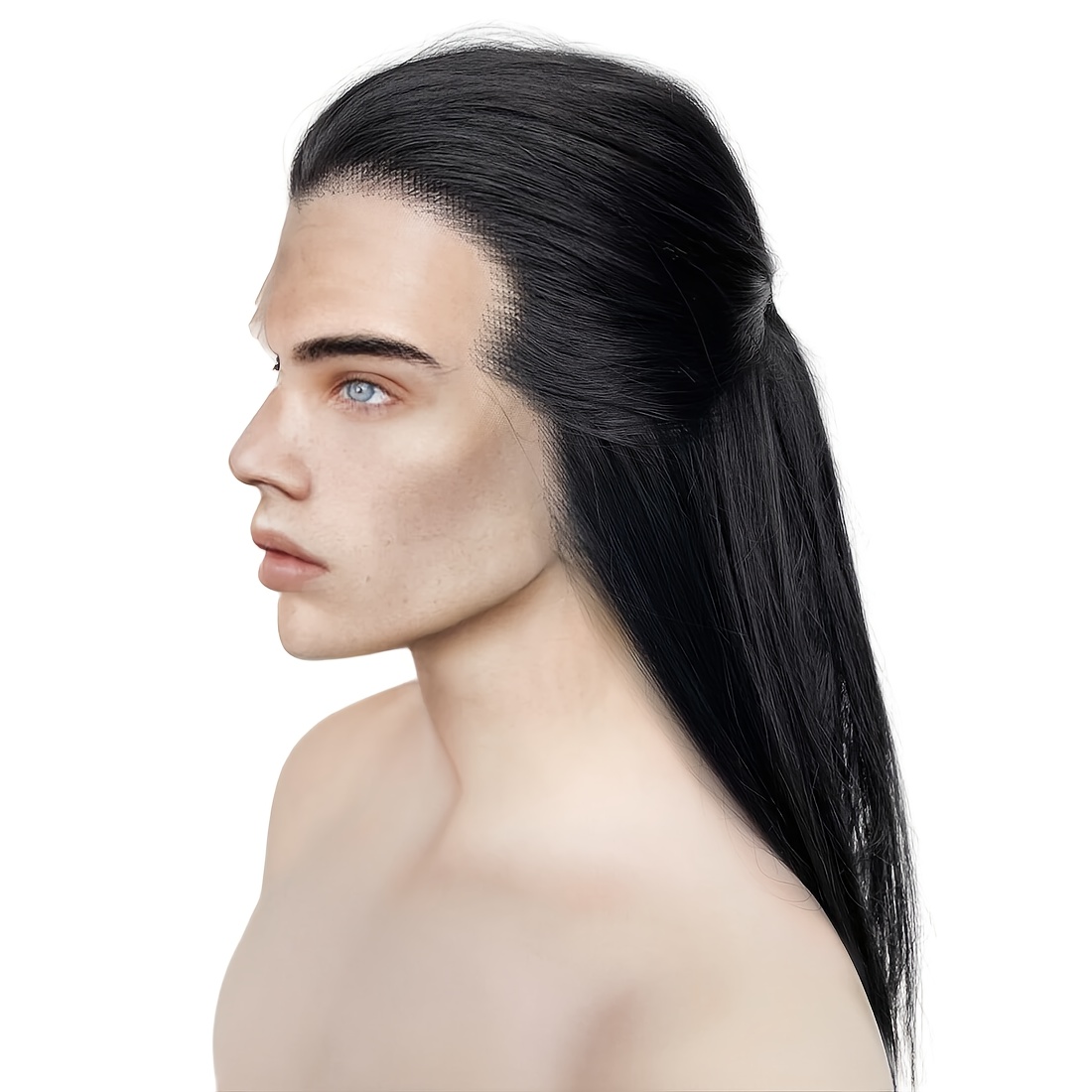     long straight black lace front wig natural black 28 inch   synthetic hd lace front wig for women glueless heat resistant fiber synthetic lace front wig 13x4 synthetic lace wig long straight glueless beginner friendly